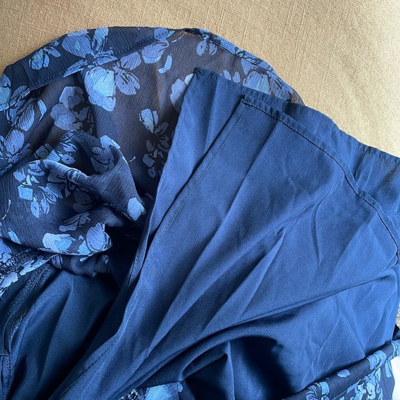 Banana Republic Blue Floral Maxi Dress with ruffles - Picture 5 of 6